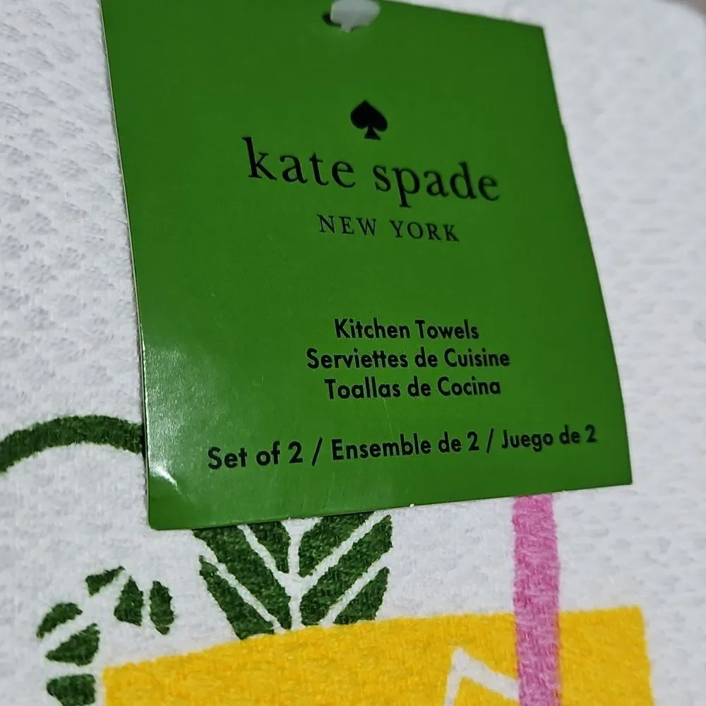 Kate Spade 🎁 Strawberry Lemonade Kitchen Towel Set